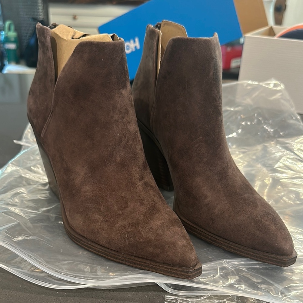 Sophisticated Brown Suede Ankle Booties